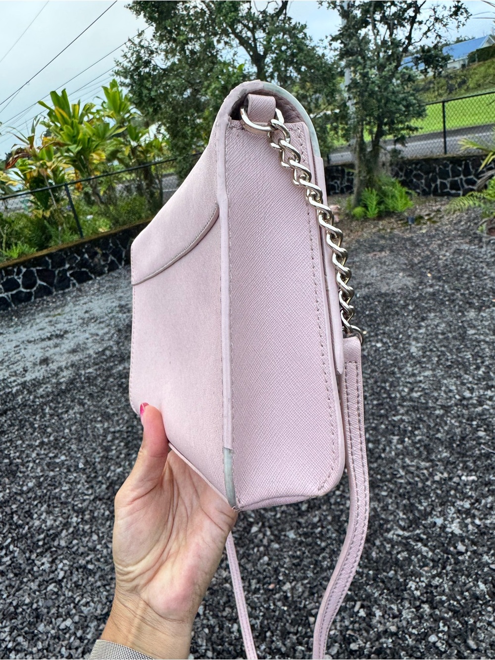 Kate Spade New York Pink Bow Crossbody Shoulder Bag Fair Condition - Picture 5 of 14